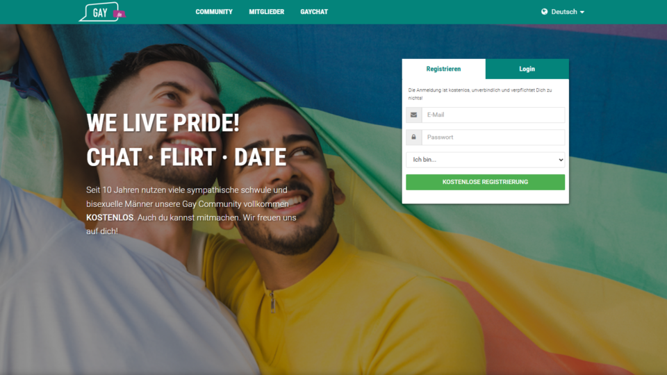 Gay.de - Gay-Dating mit einer großen schwulen Community: Kosten und Erfahrungen im Überblick